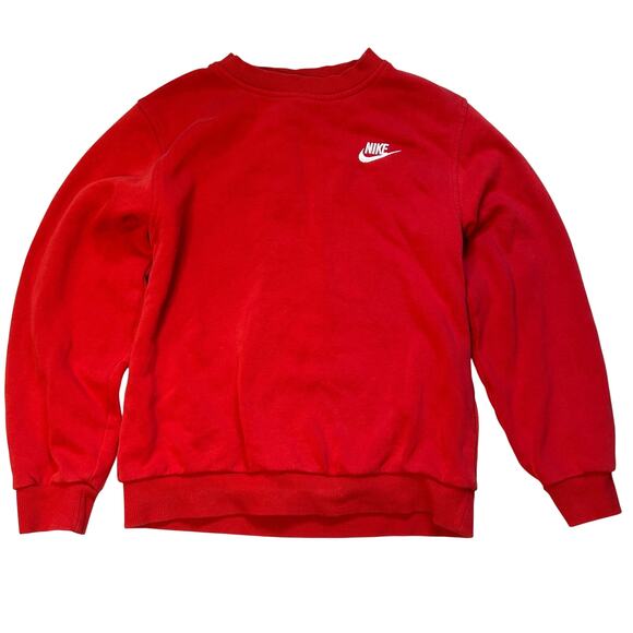 Nike Youth Red Crewneck Sweatshirt - Size 14-16Y - Picture 1 of 4